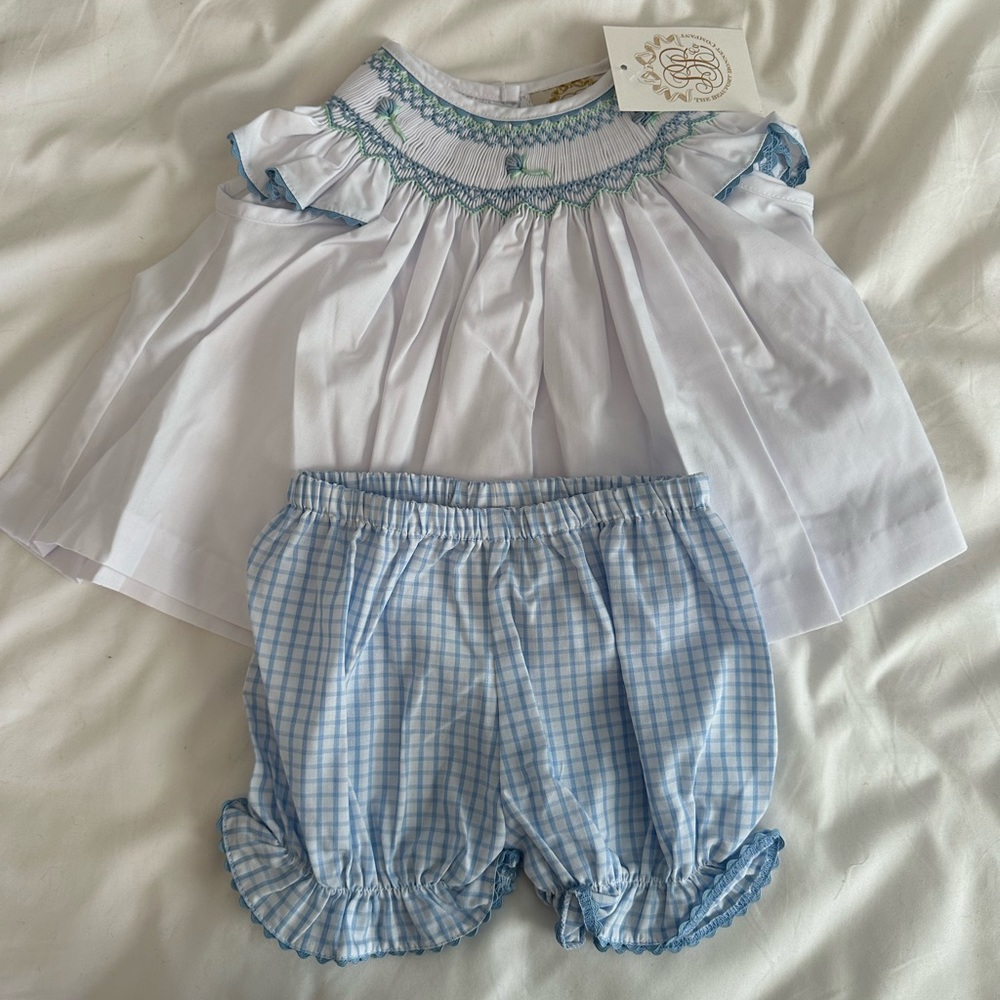 TBBC Beaufort Bonnet Cecilia Smocked Set 18-24m NWT